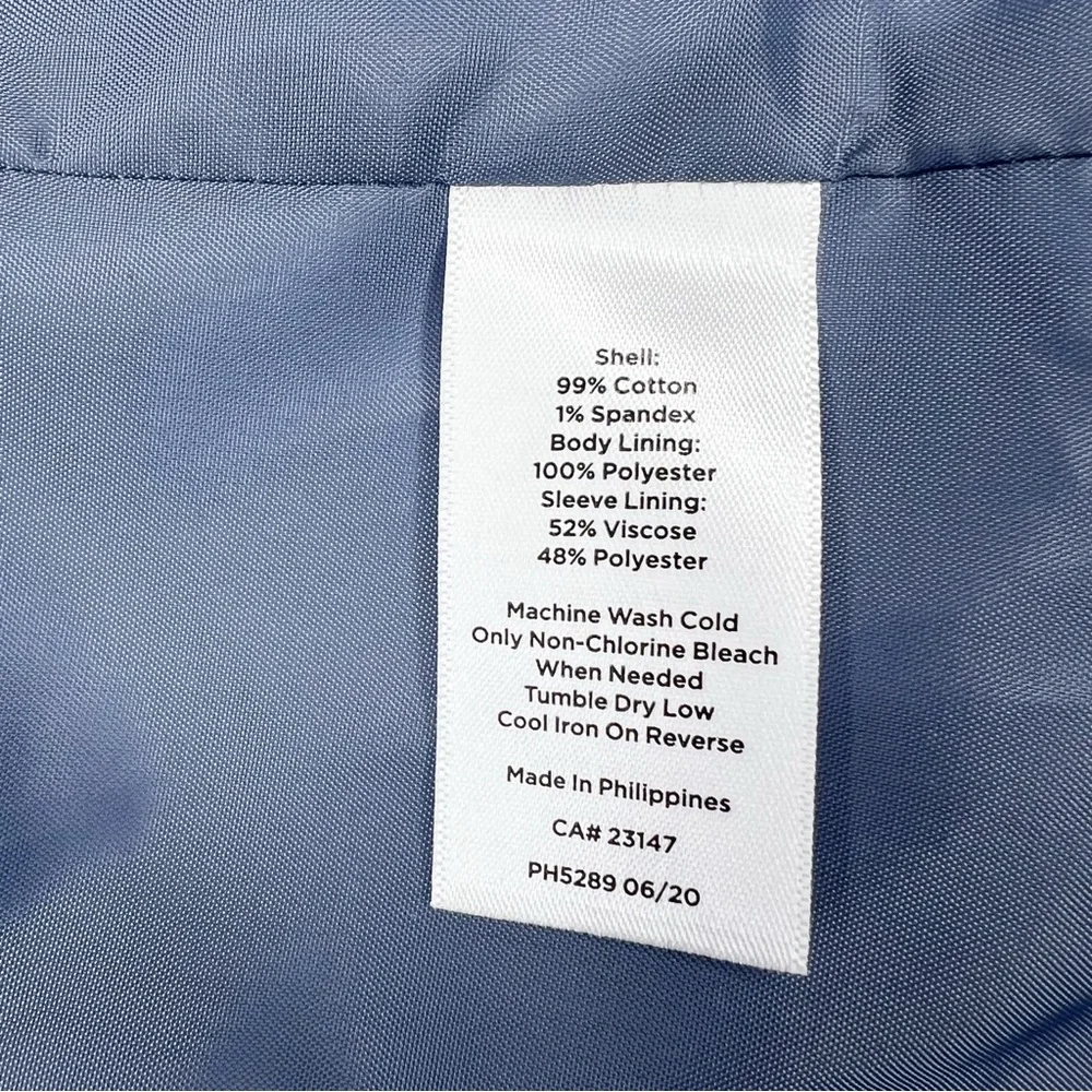 Talbots Corduroy Double Breasted Blazer Blue size 14